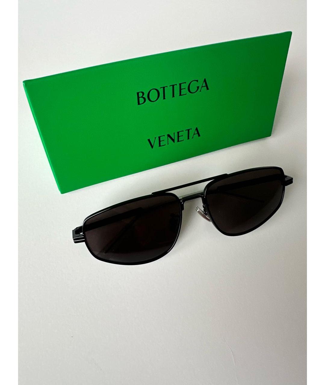 BOTTEGA VENETA Черные металлические солнцезащитные очки, фото 6