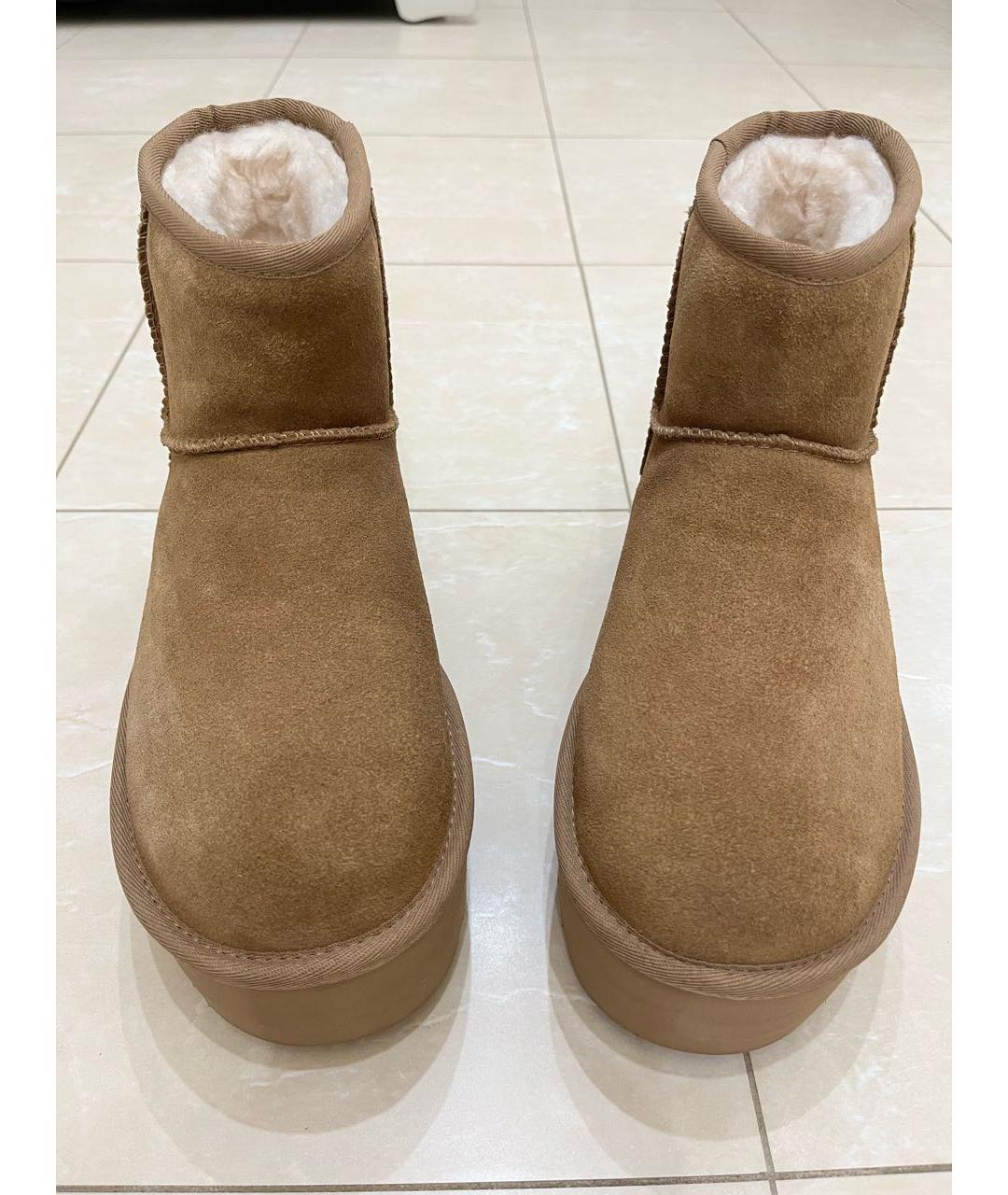 UGG AUSTRALIA Коричневые замшевые ботинки, фото 2