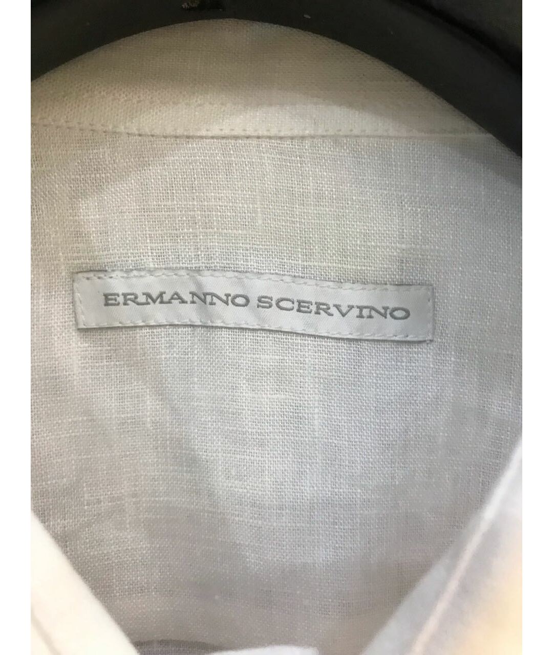 ERMANNO SCERVINO Белая льняная кэжуал рубашка, фото 6