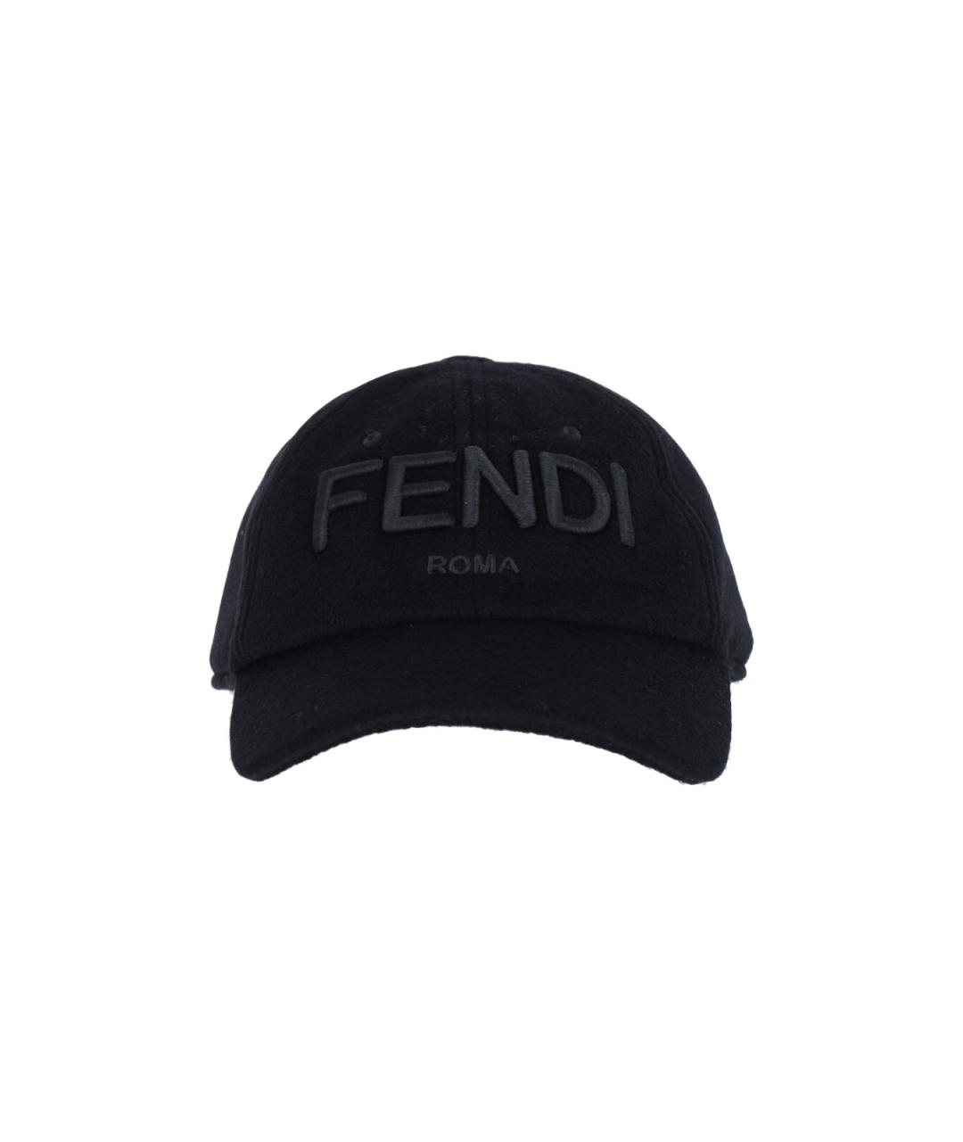 FENDI Черная хлопковая кепка/бейсболка, фото 1