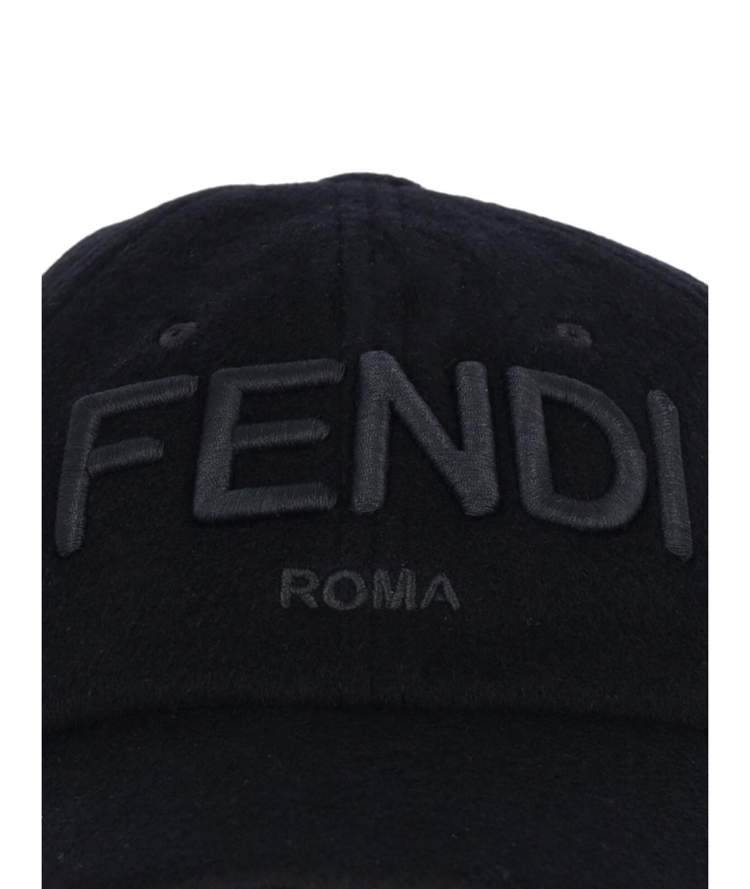 FENDI Черная хлопковая кепка/бейсболка, фото 3