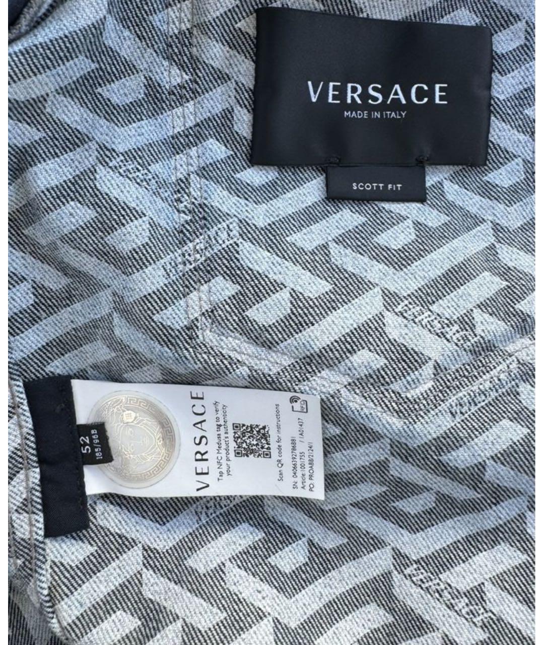 VERSACE Темно-синяя хлопковая куртка, фото 3