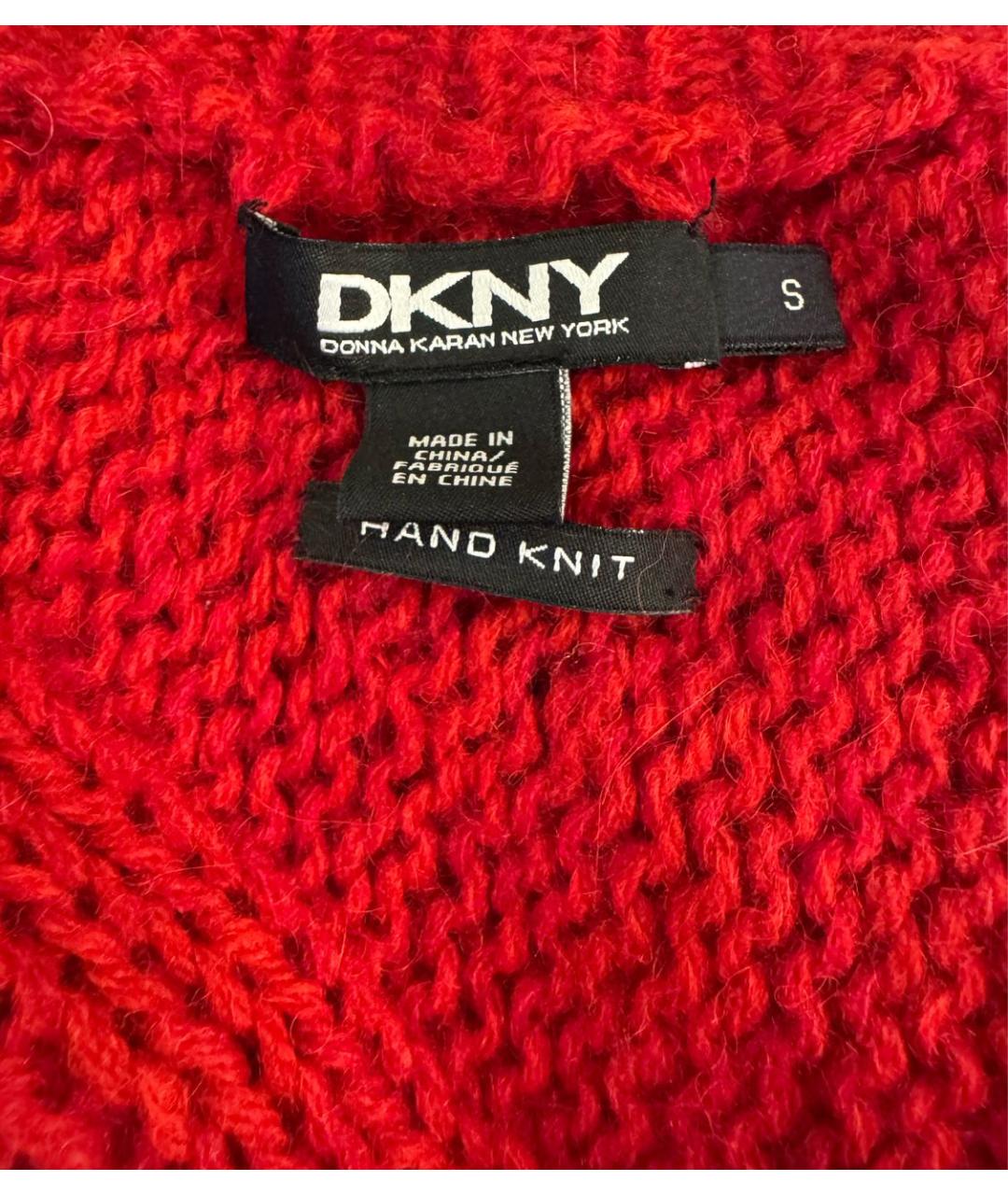 DKNY Красный шерстяной джемпер / свитер, фото 4