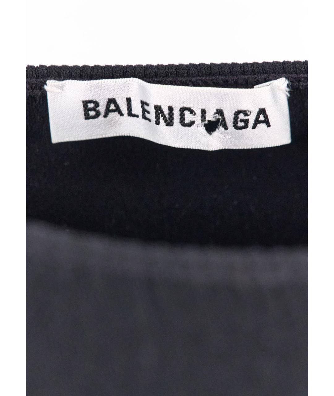 BALENCIAGA Черное полиэстеровое повседневное платье, фото 3