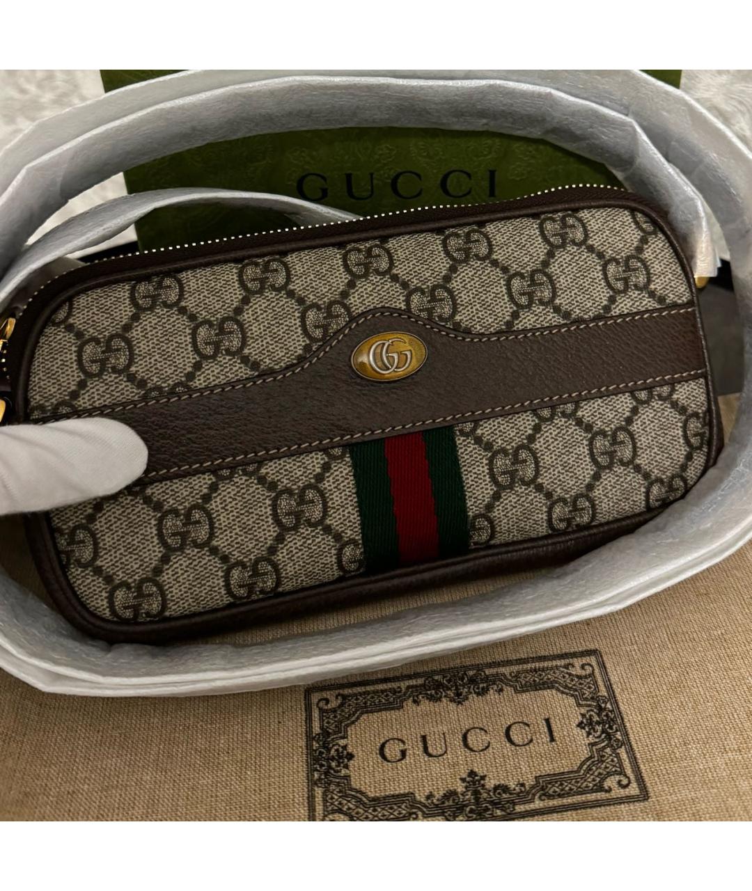 GUCCI Коричневая сумка через плечо, фото 4