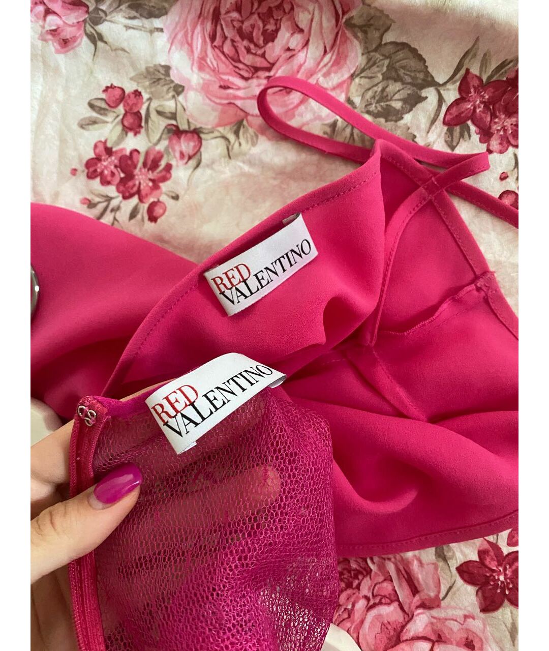RED VALENTINO Розовая полиэстеровая рубашка, фото 2