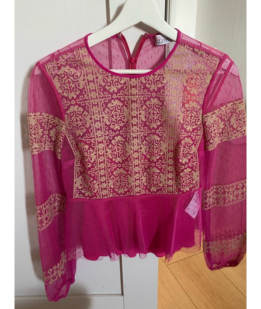 RED VALENTINO Розовая полиэстеровая рубашка, фото 3