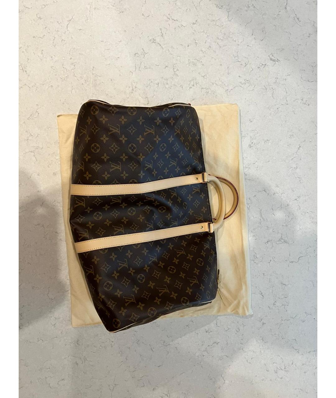 LOUIS VUITTON Коричневая дорожная/спортивная сумка, фото 9