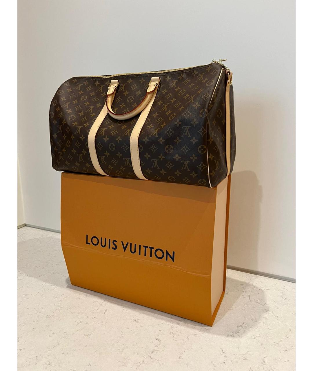 LOUIS VUITTON Коричневая дорожная/спортивная сумка, фото 2