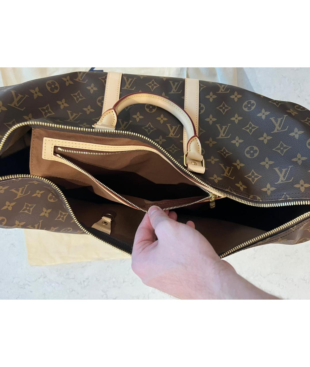 LOUIS VUITTON Коричневая дорожная/спортивная сумка, фото 5