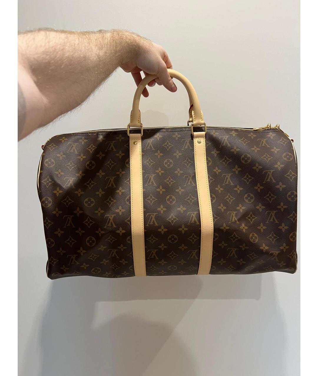 LOUIS VUITTON Коричневая дорожная/спортивная сумка, фото 3