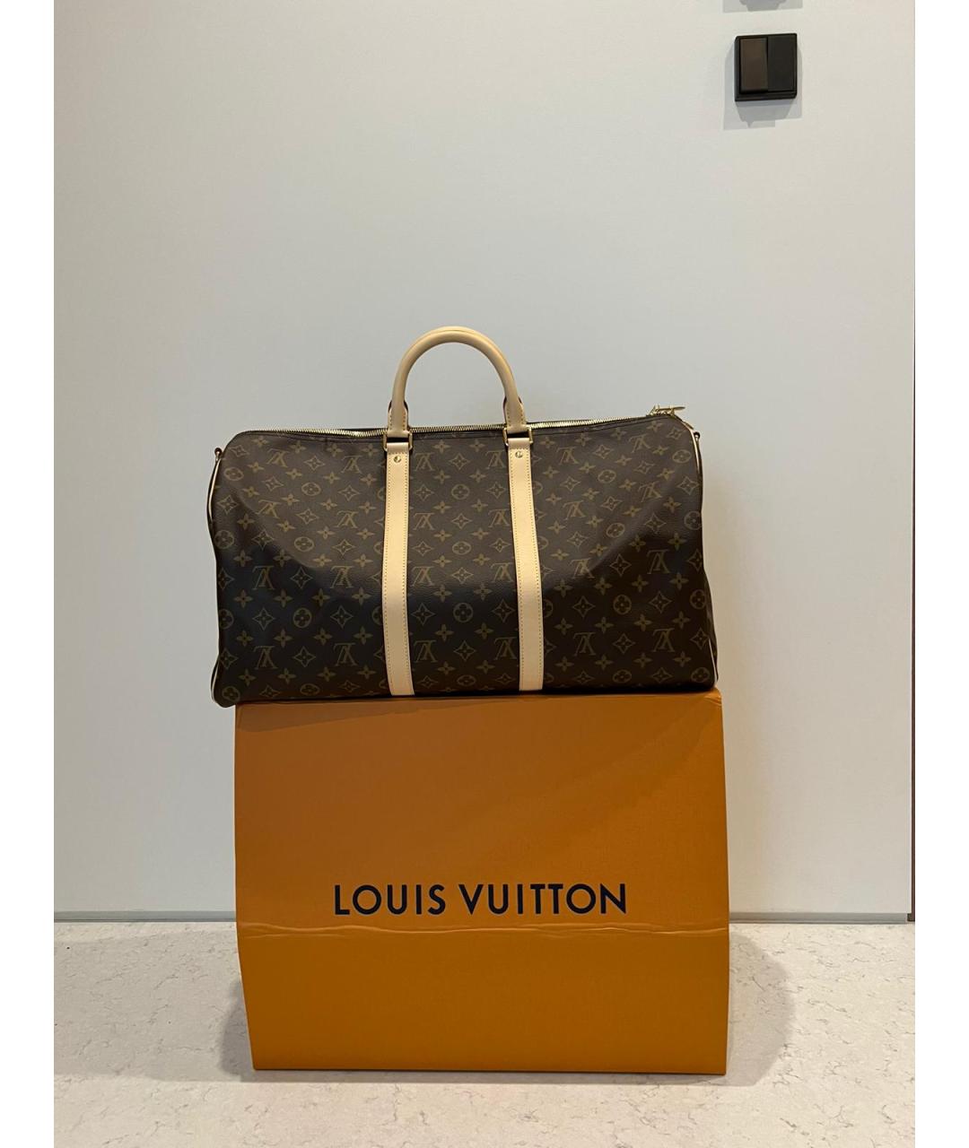 LOUIS VUITTON Коричневая дорожная/спортивная сумка, фото 10