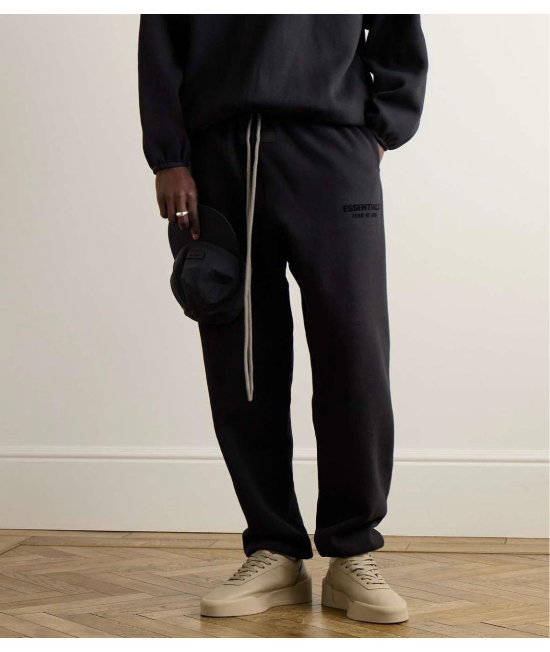FEAR OF GOD ESSENTIALS Черные хлопковые повседневные брюки, фото 5