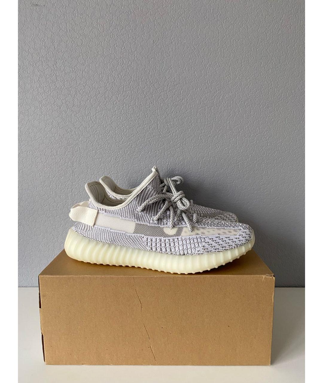 ADIDAS YEEZY Серые текстильные низкие кроссовки / кеды, фото 8