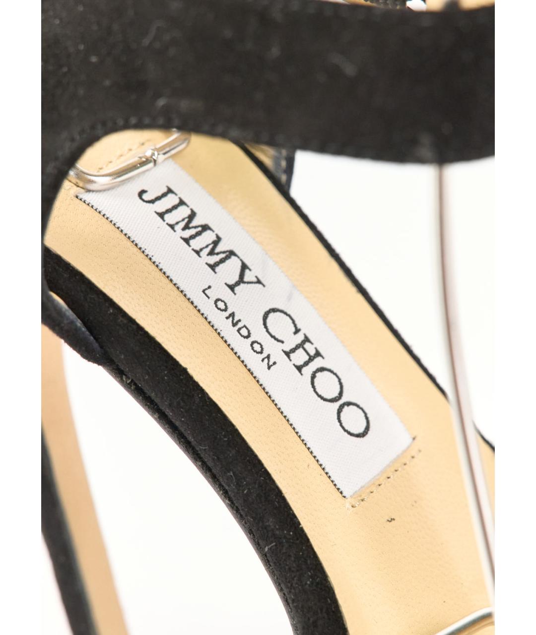 JIMMY CHOO Черные замшевые босоножки, фото 5