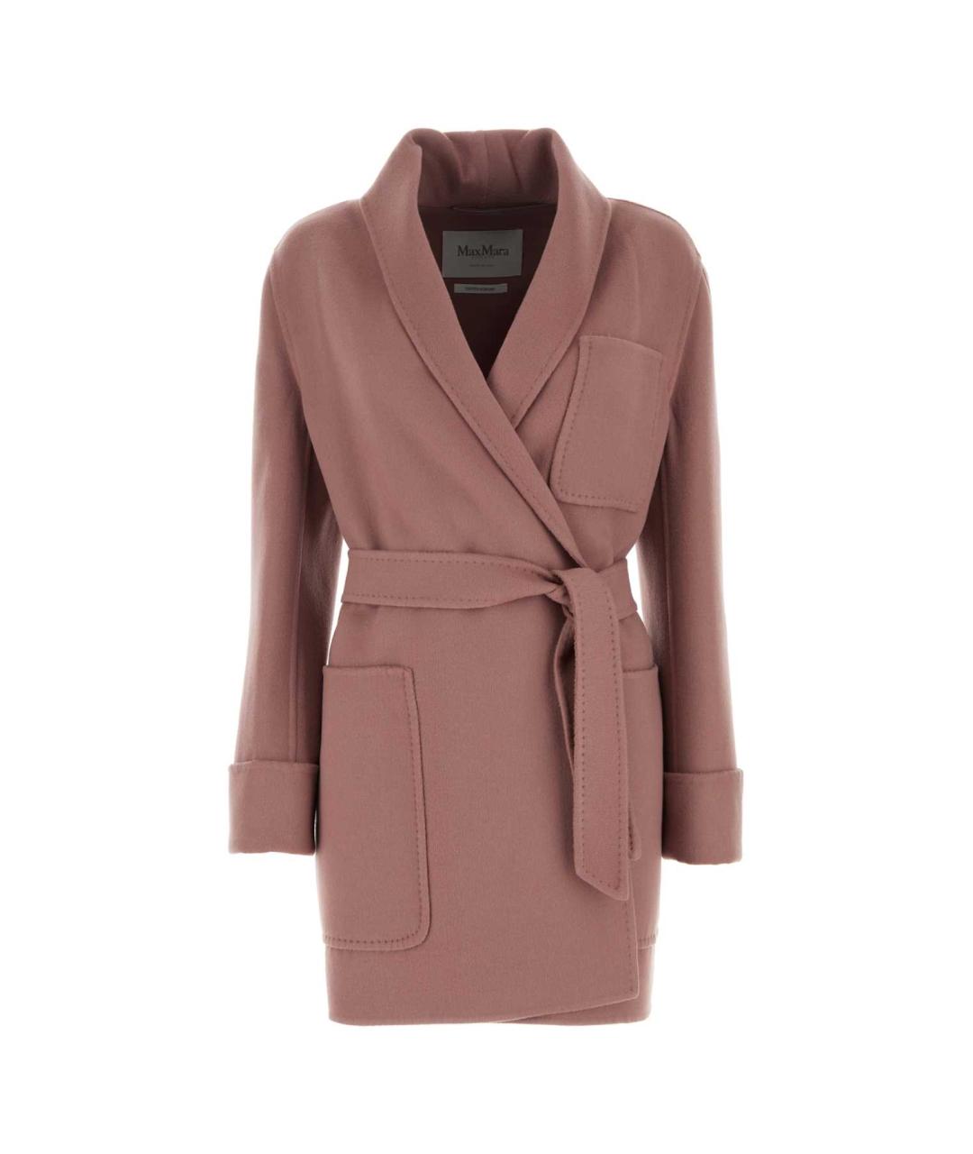 MAX MARA Розовое шерстяное пальто, фото 1