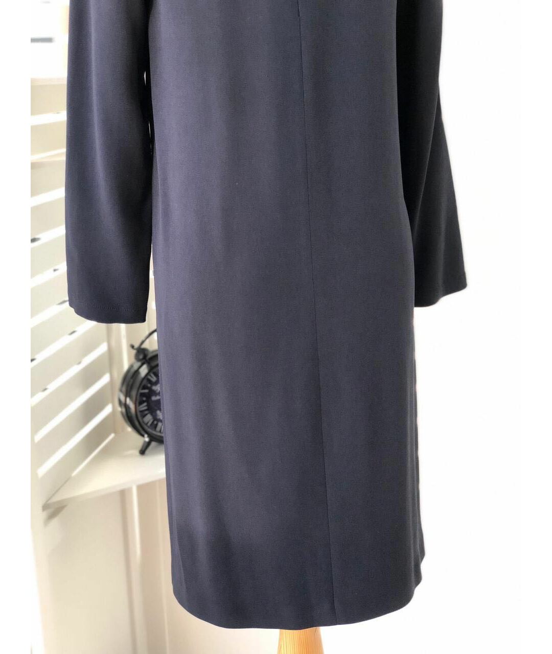 'S MAX MARA Синее вискозное повседневное платье, фото 7