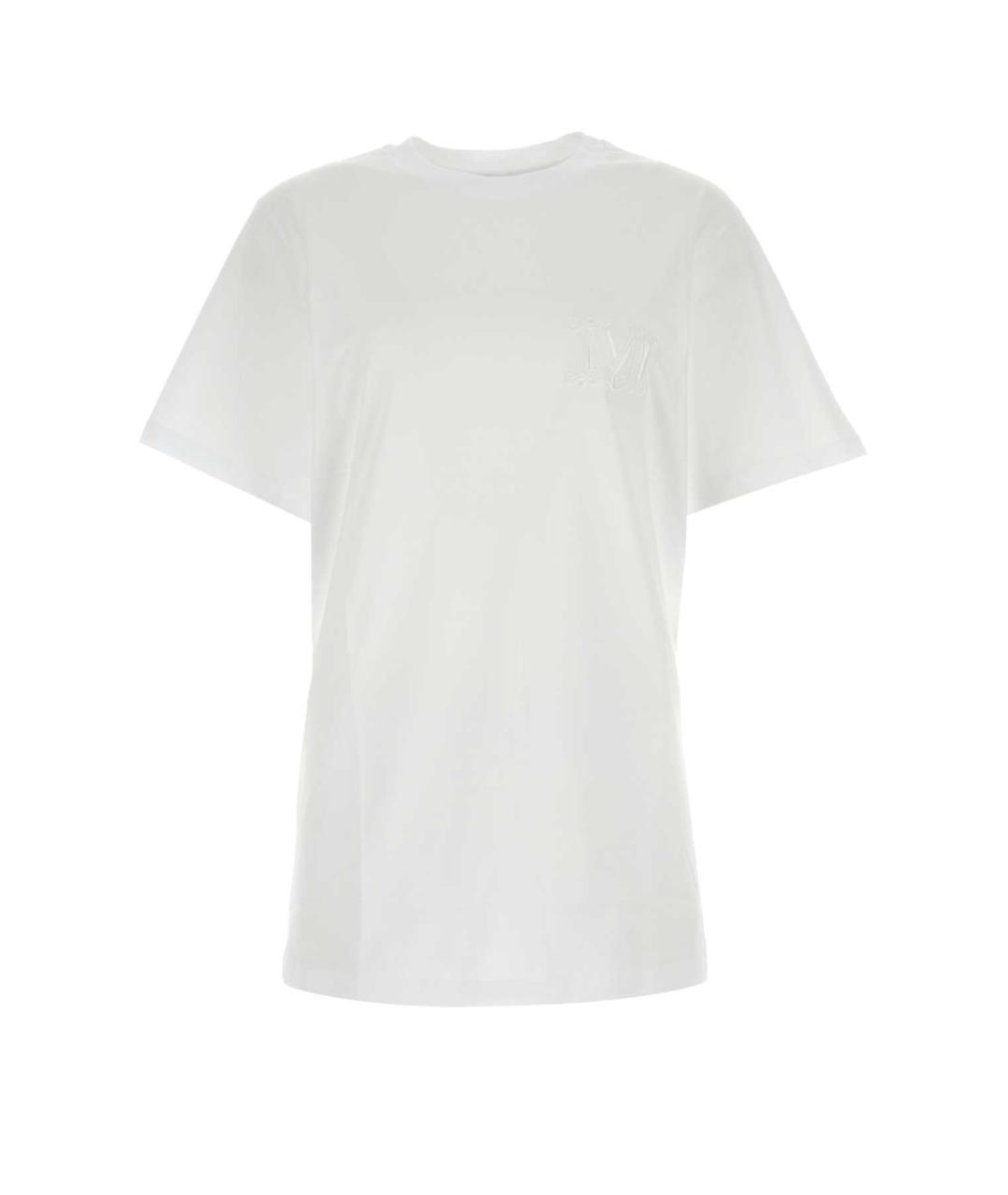 MAX MARA Белая хлопковая футболка, фото 1