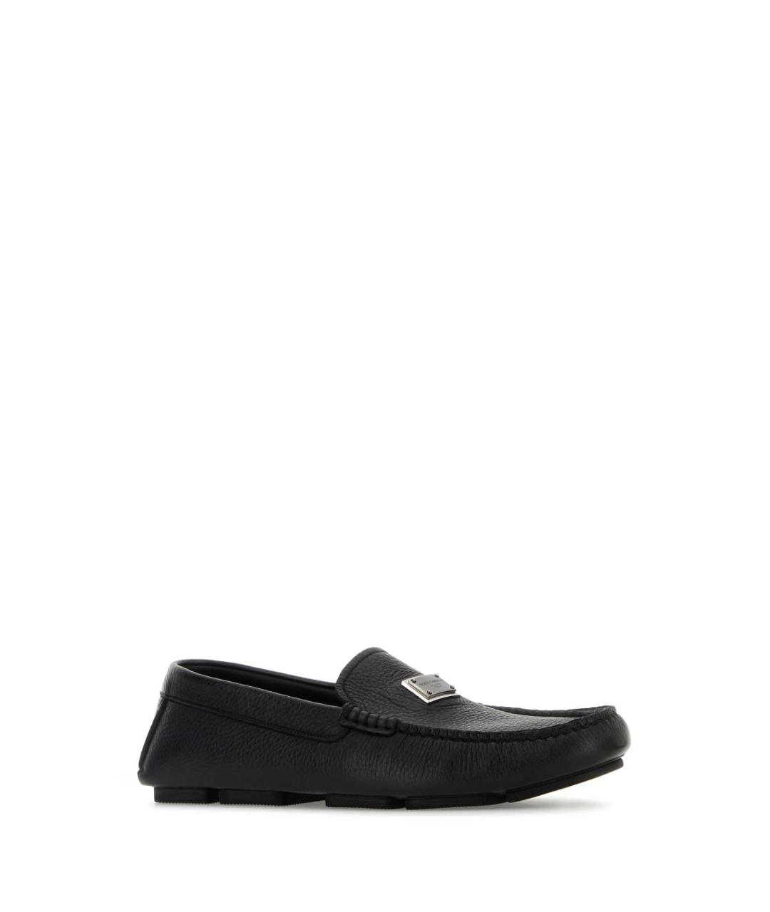 DOLCE&GABBANA Черные кожаные лоферы, фото 2