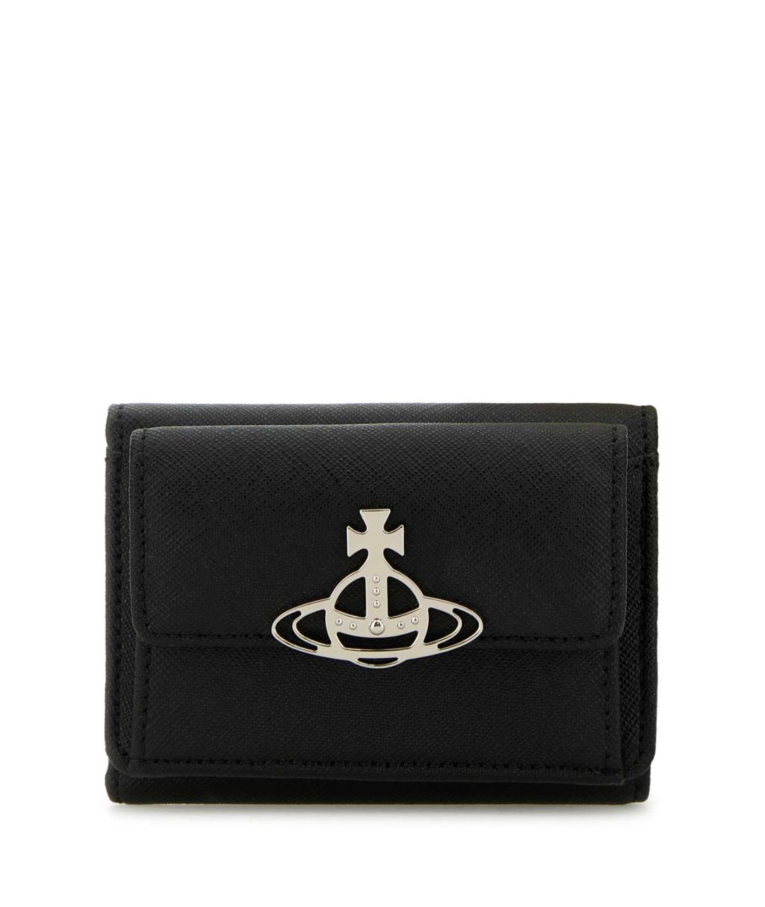 VIVIENNE WESTWOOD Черный кожаный кошелек, фото 1