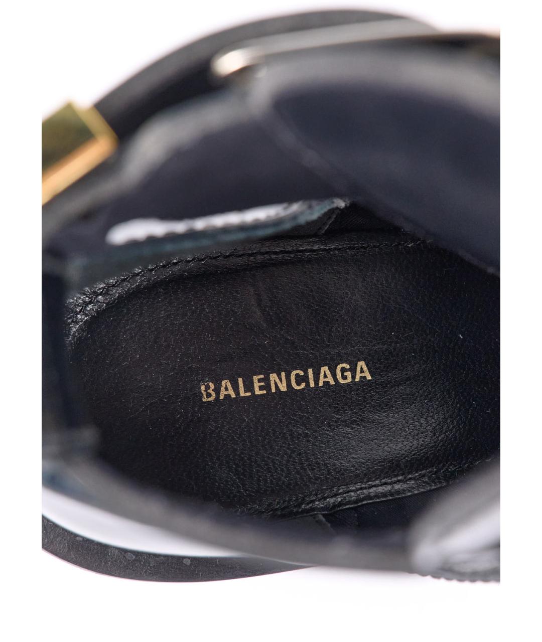 BALENCIAGA Черные кожаные ботинки, фото 5