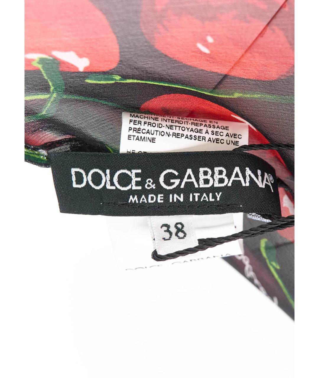 DOLCE&GABBANA Черная шелковая блузы, фото 3