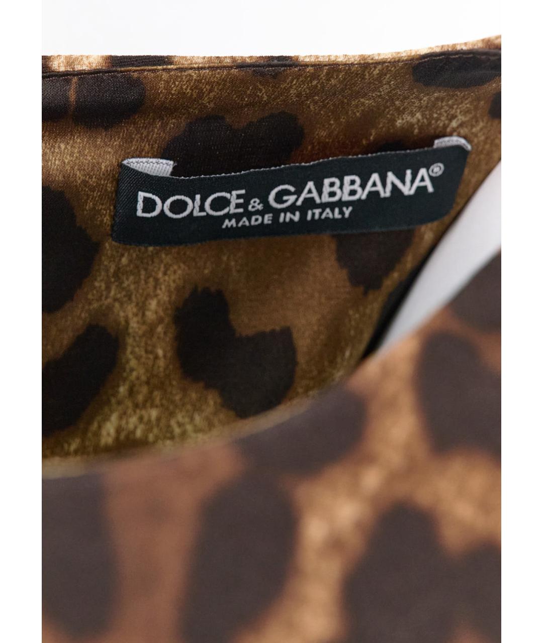 DOLCE&GABBANA Коричневое вискозное вечернее платье, фото 3