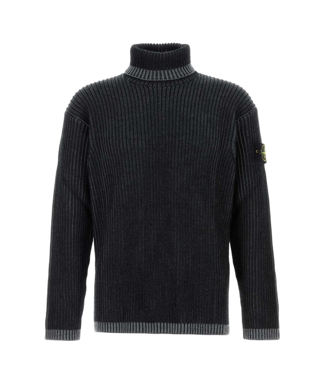 STONE ISLAND Серый шерстяной джемпер / свитер, фото 1