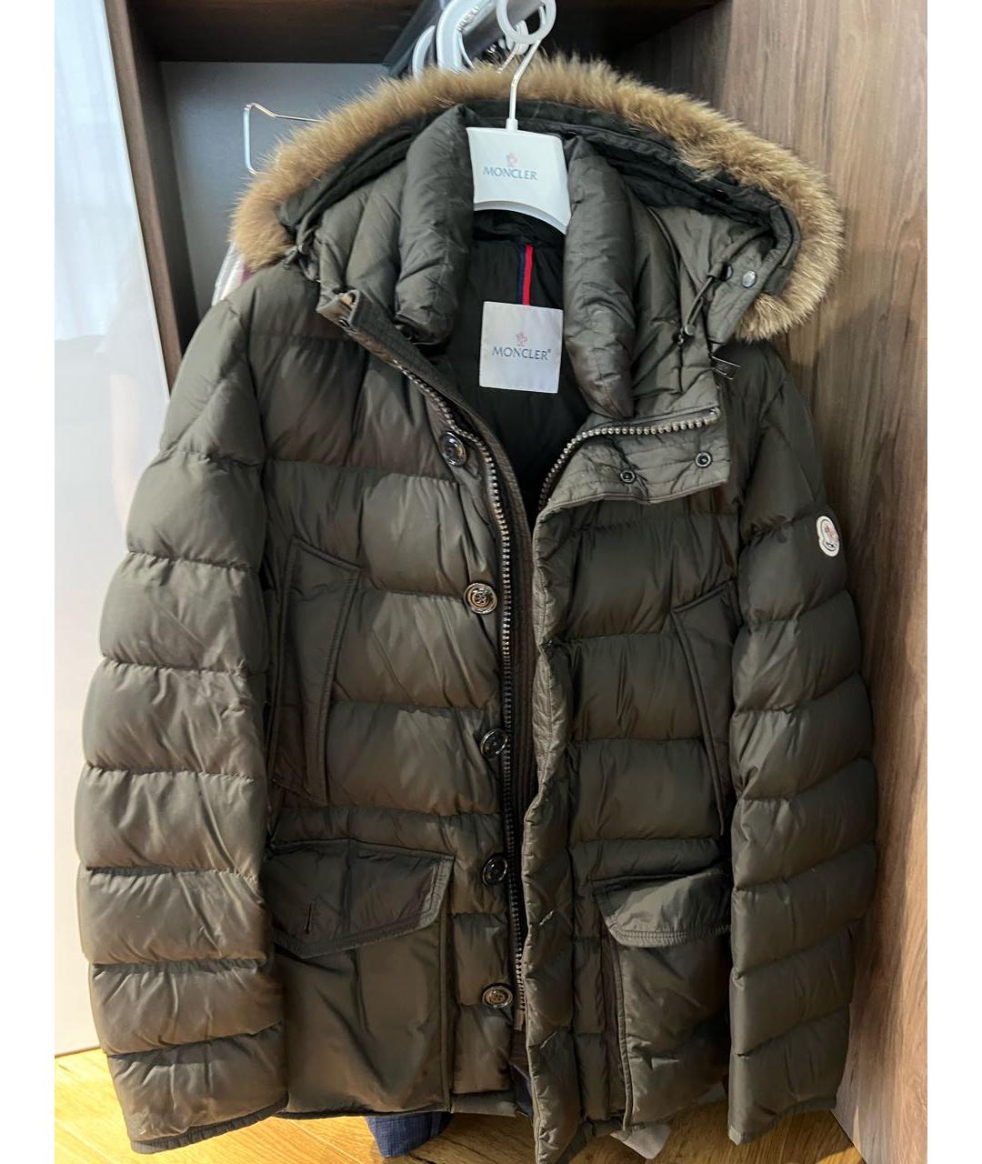 MONCLER Хаки пуховик, фото 6