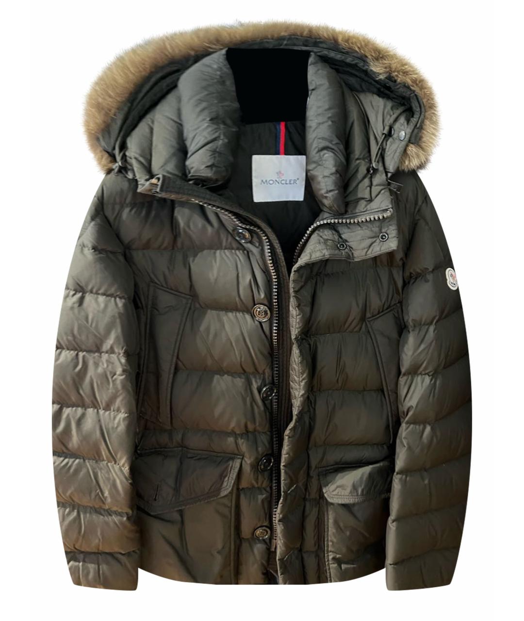 MONCLER Хаки пуховик, фото 1