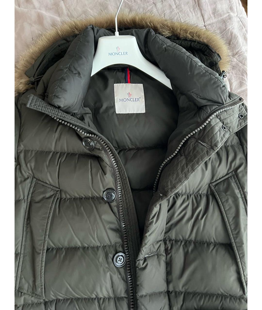 MONCLER Хаки пуховик, фото 3