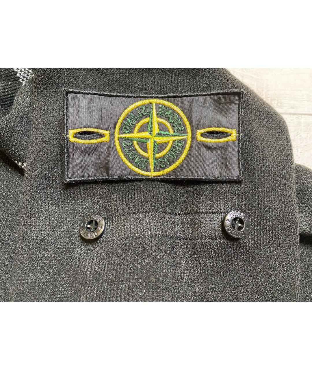 STONE ISLAND Черный шерстяной джемпер / свитер, фото 6