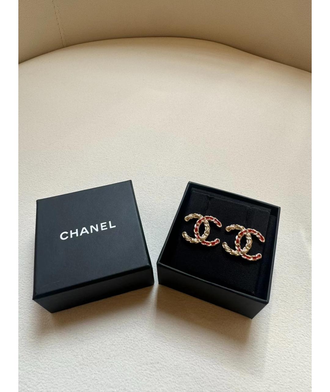 CHANEL Золотые серьги, фото 3