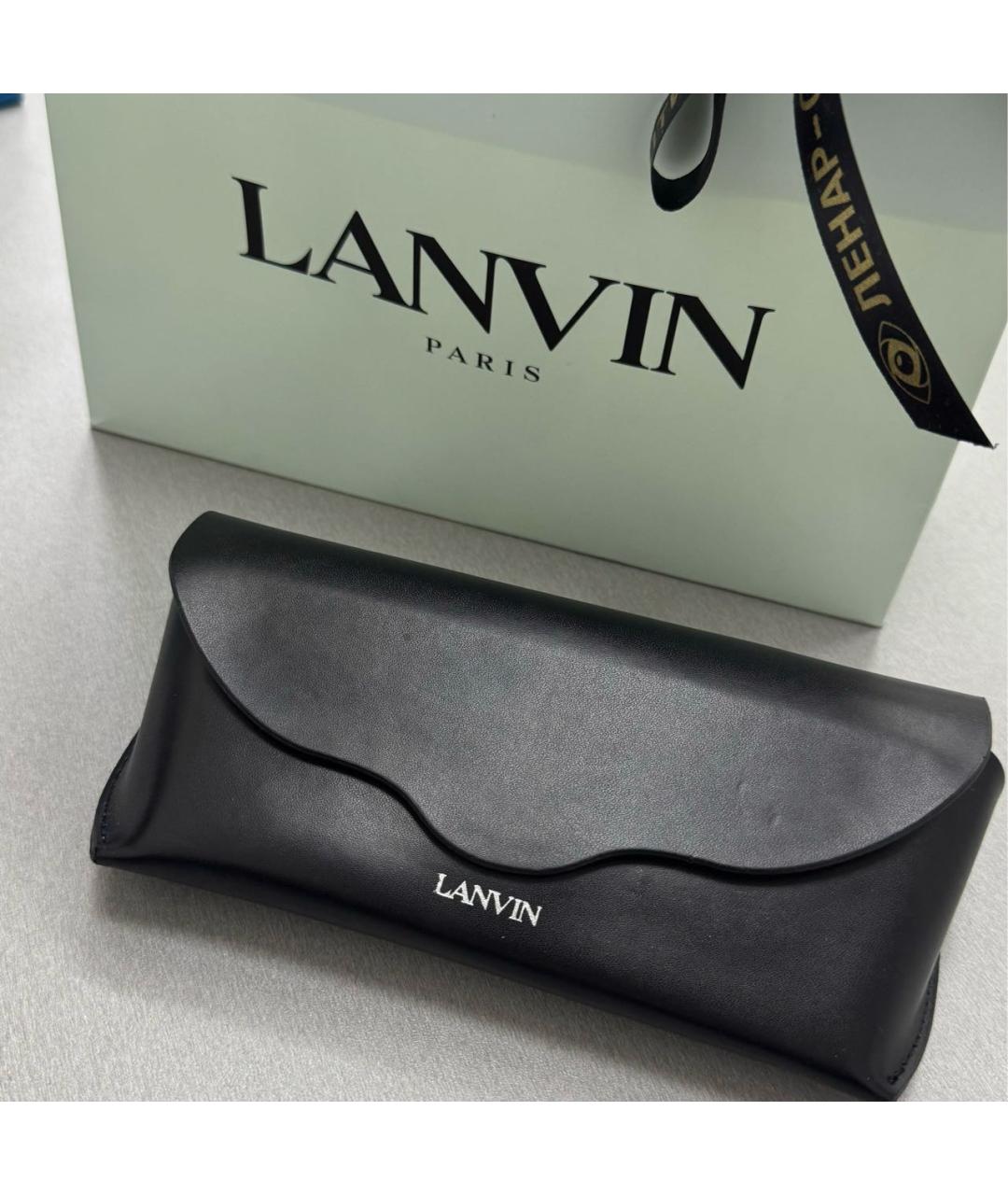 LANVIN Черные пластиковые солнцезащитные очки, фото 5