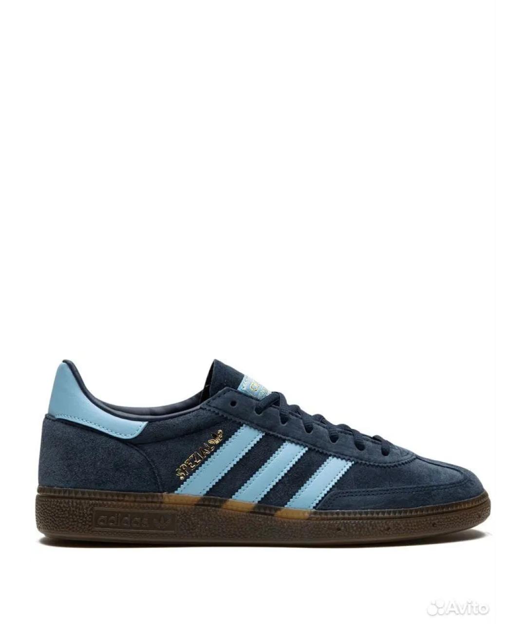 ADIDAS Темно-синие замшевые кеды, фото 3