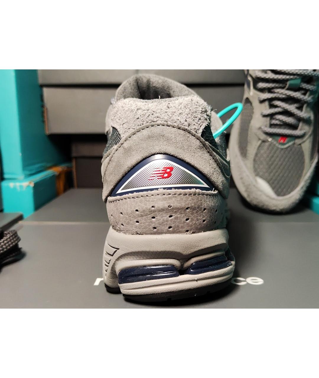 NEW BALANCE Серые кожаные низкие кроссовки / кеды, фото 3