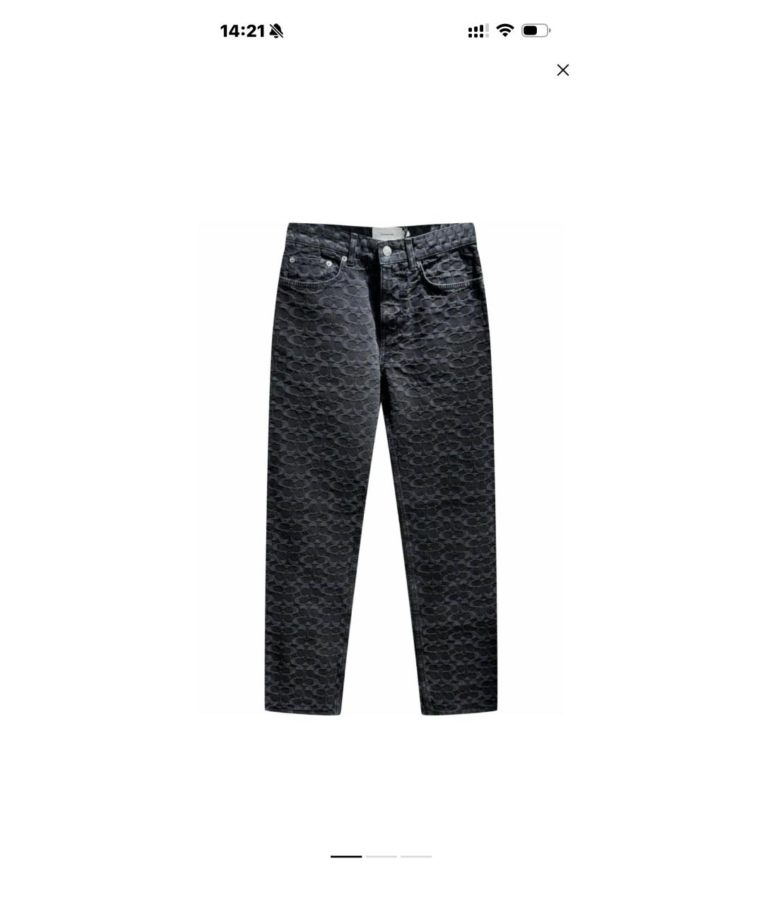 COACH Черные прямые джинсы, фото 7