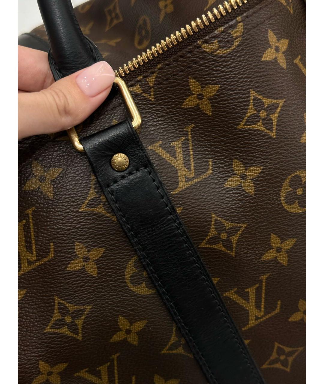 LOUIS VUITTON Коричневая кожаная дорожная/спортивная сумка, фото 5