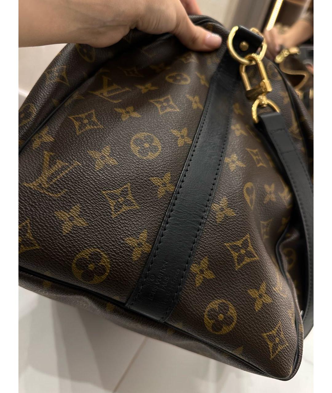 LOUIS VUITTON Коричневая кожаная дорожная/спортивная сумка, фото 6