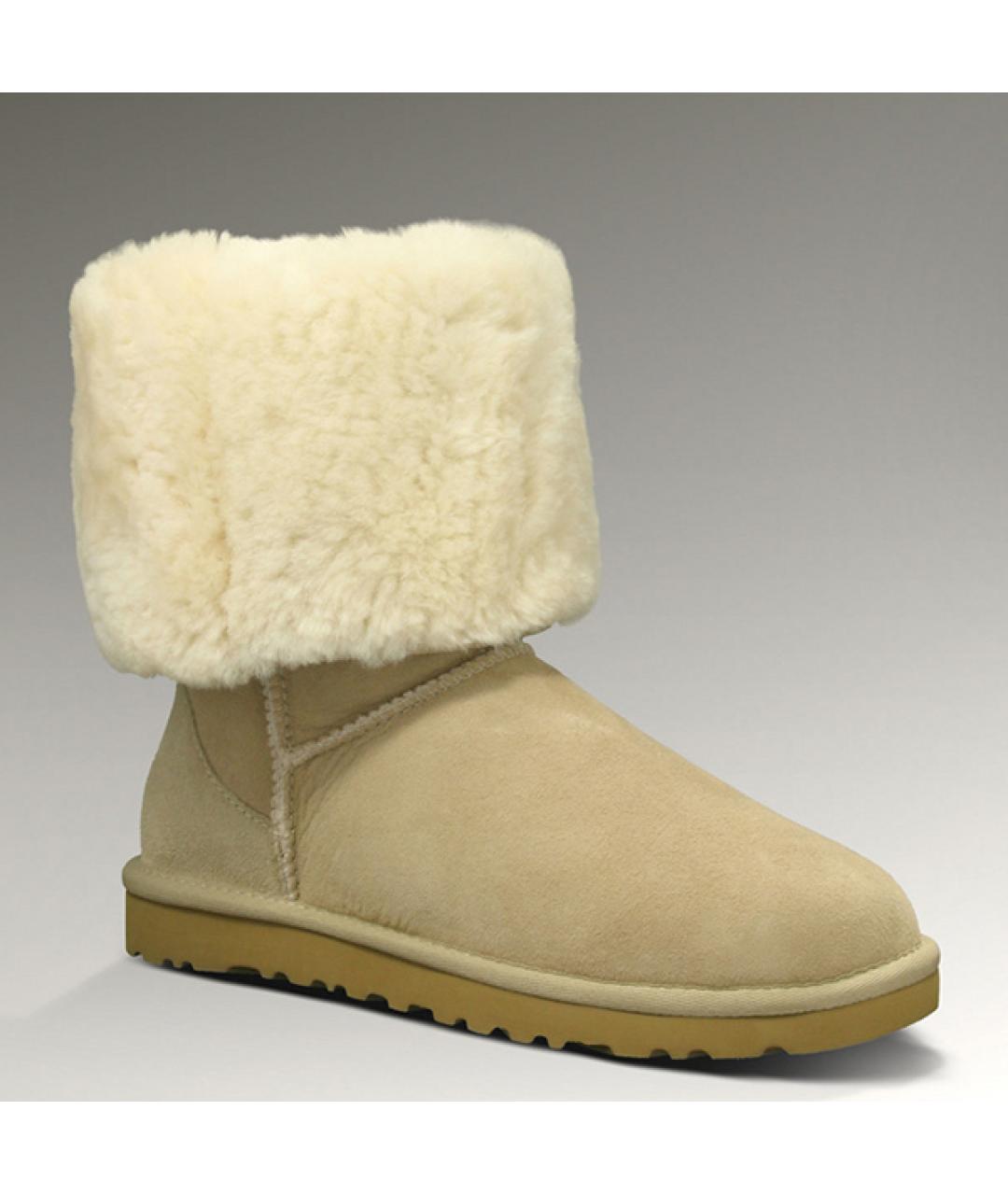 UGG AUSTRALIA Бежевые замшевые сапоги, фото 3