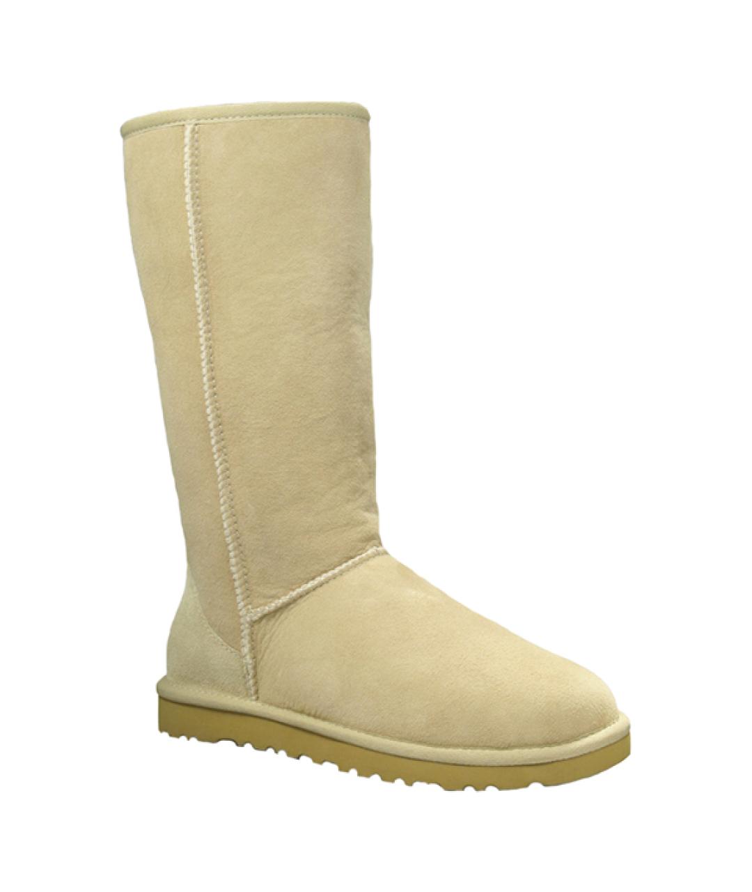 UGG AUSTRALIA Бежевые замшевые сапоги, фото 1