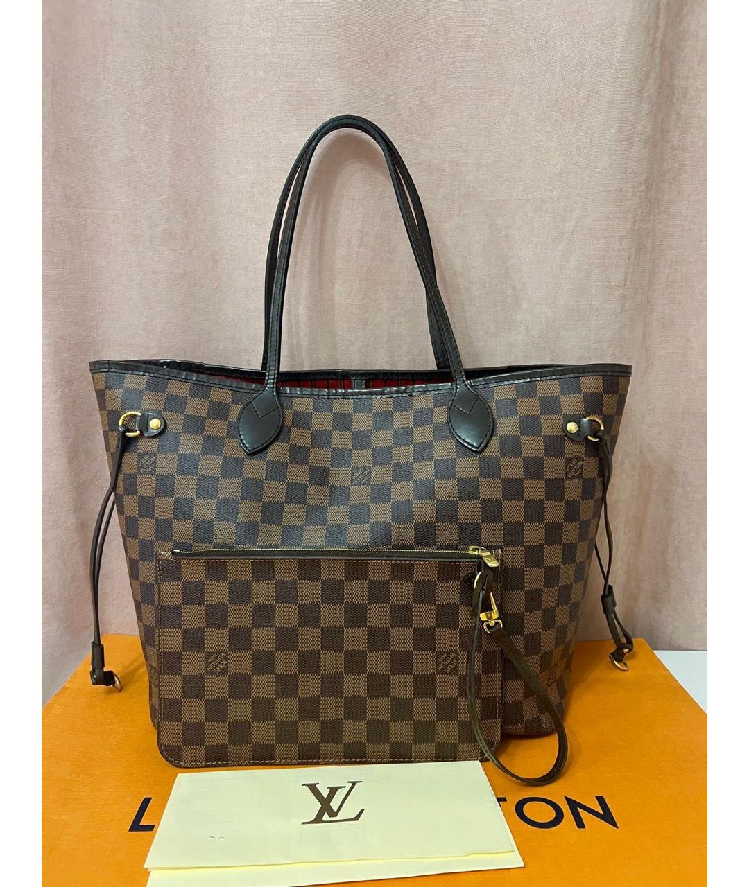 LOUIS VUITTON Коричневая сумка тоут, фото 9