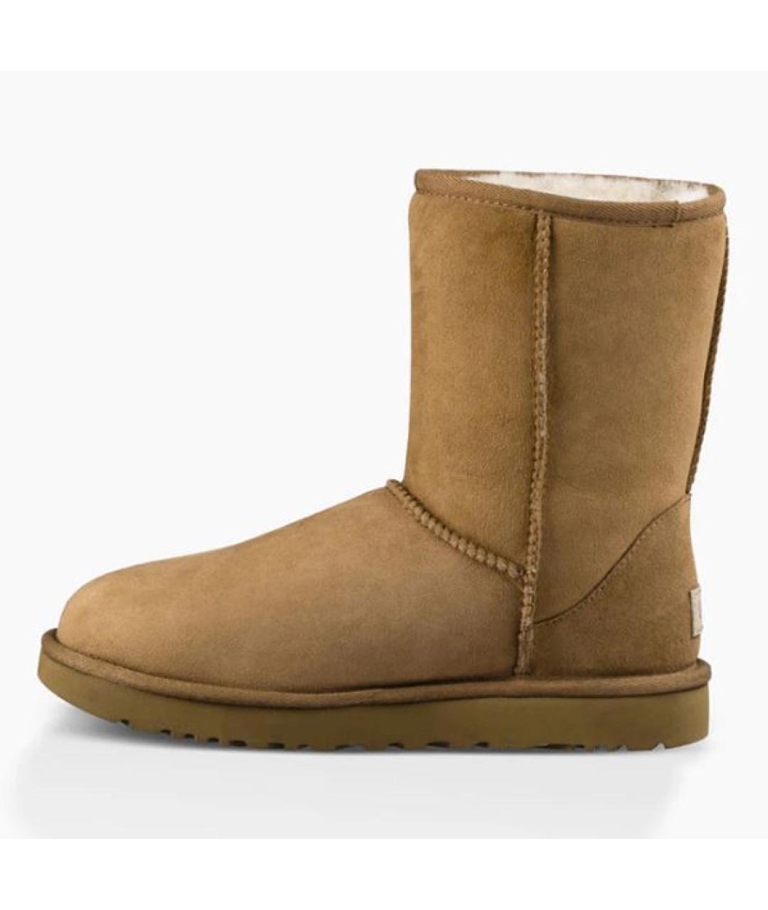 UGG AUSTRALIA Бежевые замшевые сапоги, фото 2