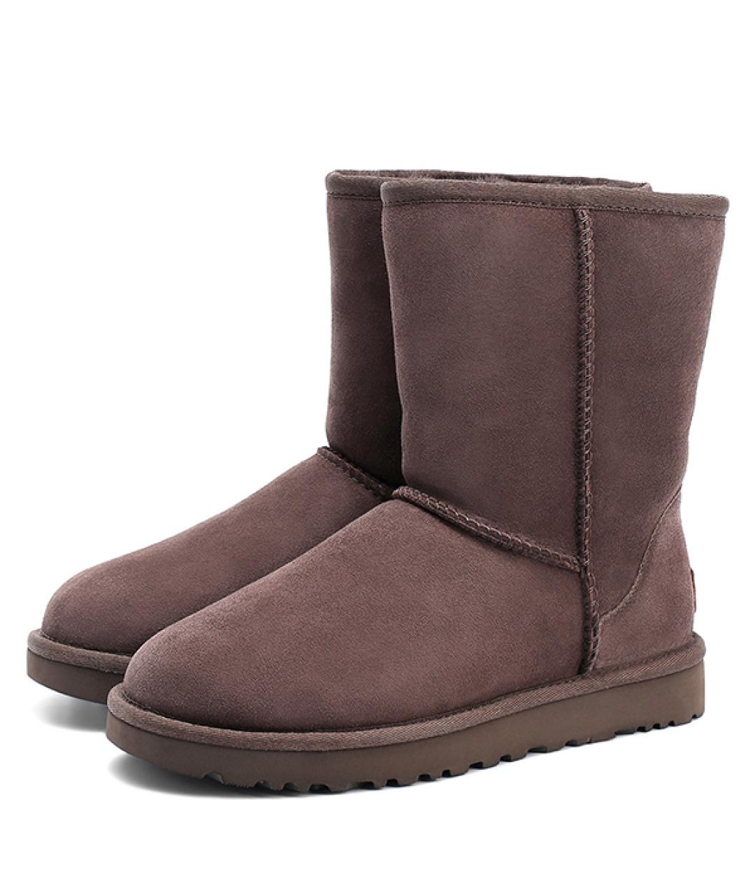 UGG AUSTRALIA Коричневые замшевые сапоги, фото 2