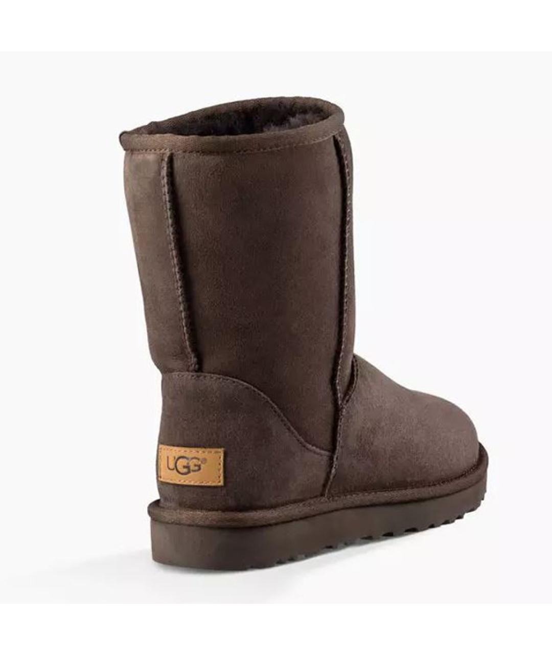 UGG AUSTRALIA Коричневые замшевые сапоги, фото 4