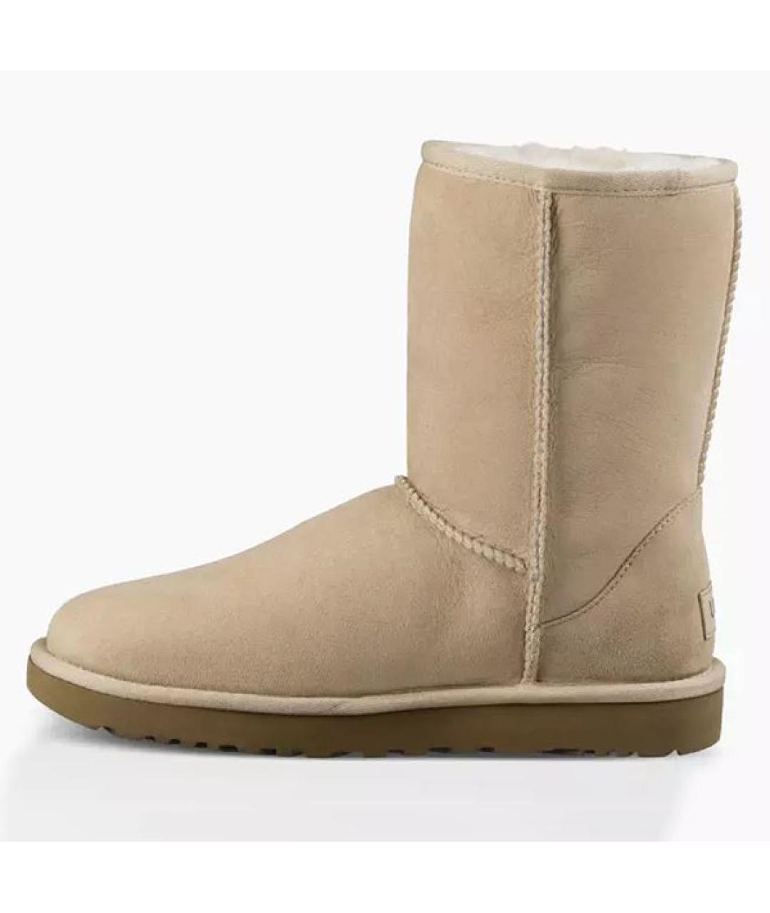 UGG AUSTRALIA Бежевые замшевые сапоги, фото 2