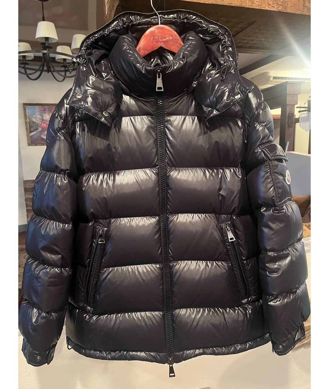 MONCLER Черный пуховик, фото 3