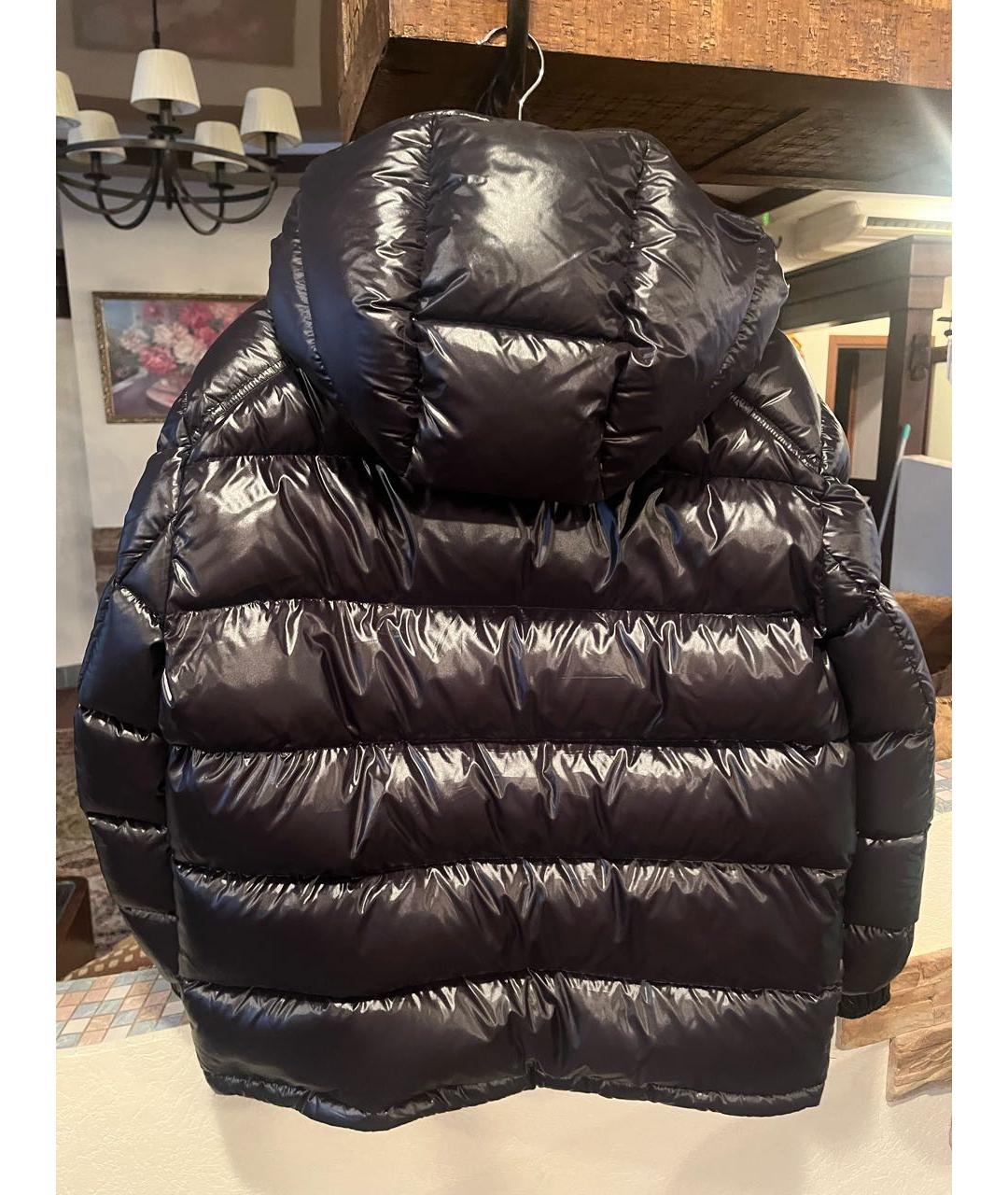 MONCLER Черный пуховик, фото 2