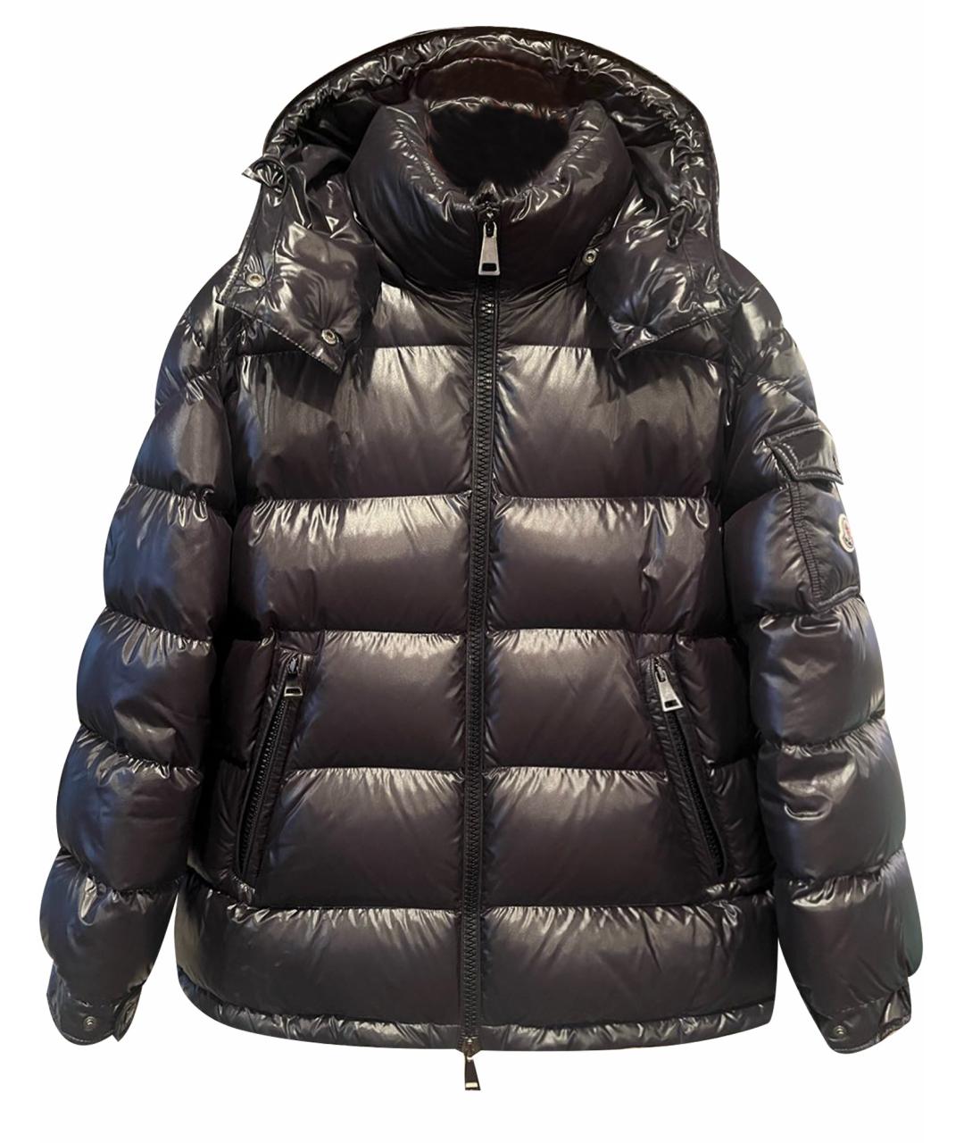 MONCLER Черный пуховик, фото 1