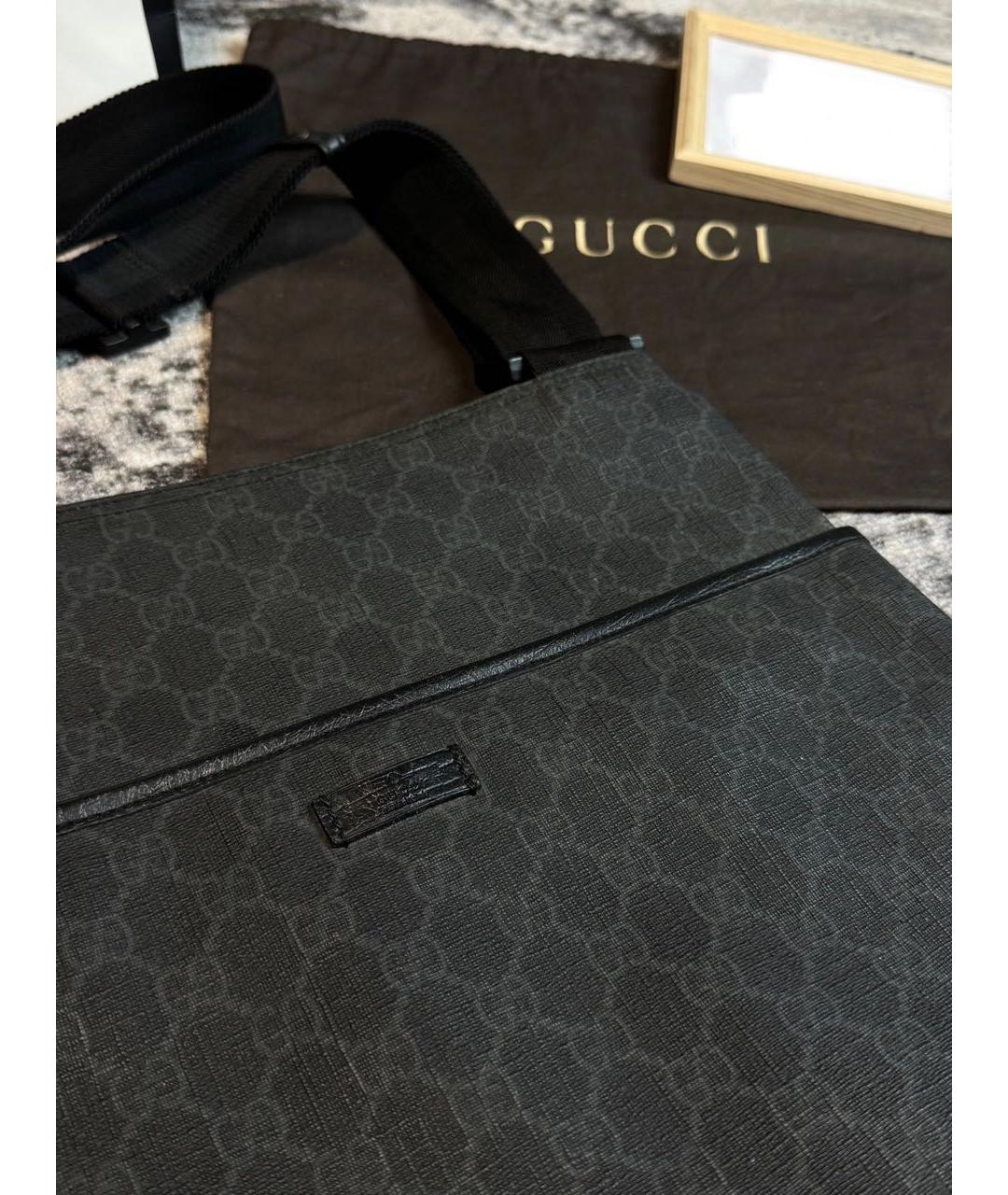 GUCCI Антрацитовая сумка на плечо, фото 2